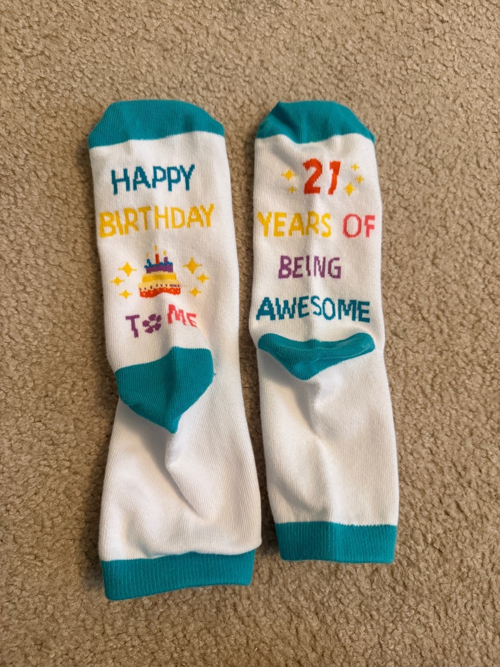 21st birthday socks